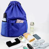 Nylon Waterproof Backpack Large Capacity Drawstring Travel Bag