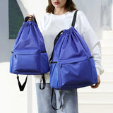 Nylon Waterproof Backpack Large Capacity Drawstring Travel Bag