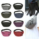 Men Women Fanny Pack Outdoor Sports Running Waist Bag Canvas Travel Phone Bag