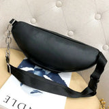 Men Women PU Leather Waist Bum Bag Unisex Solid Cell Phone Holder Belt Fanny Pac