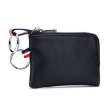 Men Women Cowhide Leather Zipper Mini Purses Wallets