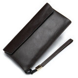 Men Women Leather Clutch Retro High-Capacity Multi-Card Wallet