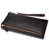 Men Women Leather Clutch Retro High-Capacity Multi-Card Wallet