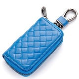 Leather Weave Key Holders Keychains Wallets