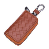 Leather Weave Key Holders Keychains Wallets