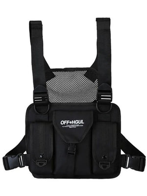 Harajuku Hip Hop Tactical Techwear Backpack Chest Bag Reflective Mochila