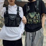 Harajuku Hip Hop Tactical Techwear Backpack Chest Bag Reflective Mochila
