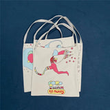 KAPITAL Vintage Canvas Oil Painting Couple Shoulder Bag