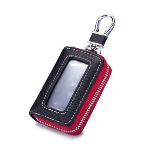 Men Women Key Holder for Car Keys Wallet Pouch Bag Leather Keychain