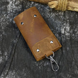 Leather Keycase Key Holder Crazy Horse Leather Wallets For Keys