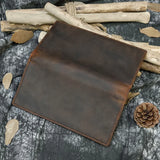 Men Women Leather Long Wallet High Zipper Long Purse