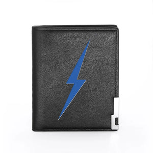 Leather Wallet Flash Printing Billfold Slim Credit Card/ID Holders Inserts