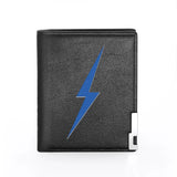 Leather Wallet Flash Printing Billfold Slim Credit Card/ID Holders Inserts