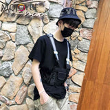 Men Women Phone Backpack Hip Hop Chest Knapsack Tactical Package