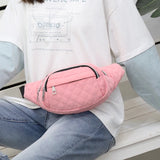 Quilted Waist Fanny Pack Multi-layer Large Capacity Crossbody Bag