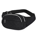Quilted Waist Fanny Pack Multi-layer Large Capacity Crossbody Bag