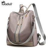 Nylon Backpack Casual Teenagers School Bags Waterproof Solid Girls Boy Bags
