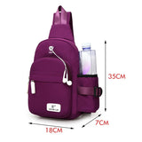 Men Women Nylon Shoulder Bag for Travel Hiking