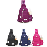 Nylon Sling Bag Backpack USB Charging Crossbody Shoulder Chest Pack