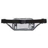 Clear Waterproof Waist Pack Transparent Zipper Closure Outdoor Waist Bag