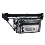 Clear Waterproof Waist Pack Transparent Zipper Closure Outdoor Waist Bag