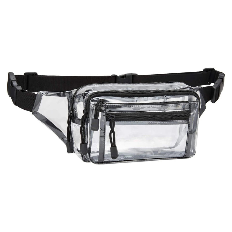 Clear Waterproof Waist Pack Transparent Zipper Closure Outdoor Waist Bag