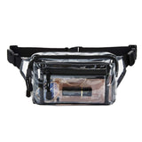 Clear Waterproof Waist Pack Transparent Zipper Closure Outdoor Waist Bag