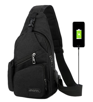 Men Women Shoulder Bag Nylon Sling Bag Chest Pack Crossbody