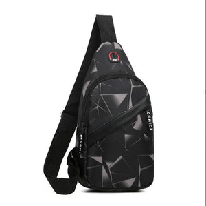 Men Women Shoulder Bag Canvas Sling Crossbody Outdoor Sport Chest Pack