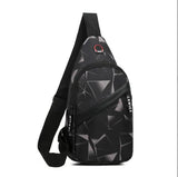 Men Women Shoulder Bag Canvas Sling Crossbody Outdoor Sport Chest Pack