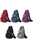 Men Women Sling Chest Pack USB Charging Sports Crossbody Handbag