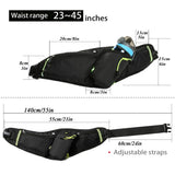Chest Bag Reflective Stripe Waterproof Waist Bag with Water Bottle Holder