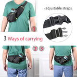Chest Bag Reflective Stripe Waterproof Waist Bag with Water Bottle Holder