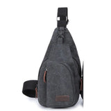 Vintage Canvas Leather Satchel Shoulder Sling Small Chest Bag Pack Travel