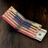 Vintage Retro Style U.S. Flag Leather Wallet