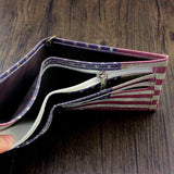 Vintage Retro Style U.S. Flag Leather Wallet