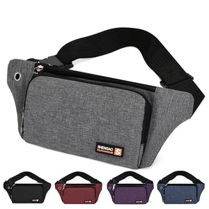 Men Women Waist Bag Pack Purse Casual Large Phone Belt Bag Pouch Canvas