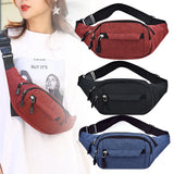Men Women Waist Bag pack Purse Casual Large Phone Belt Bag Pouch