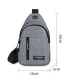 Men Women Canvas Chest Bag Streetwear Fanny Pack Hip Hop Crossbody Bags