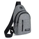 Men Women Canvas Chest Bag Streetwear Fanny Pack Hip Hop Crossbody Bags