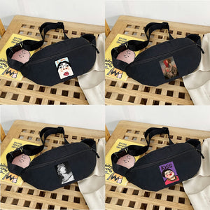 Anime Waist Bag Organizer Funny Print Crossbody Belt Bag