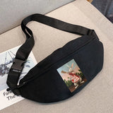 Funny Anime Print Waist Pack Crossbody Bag Shoulder Chest Bag