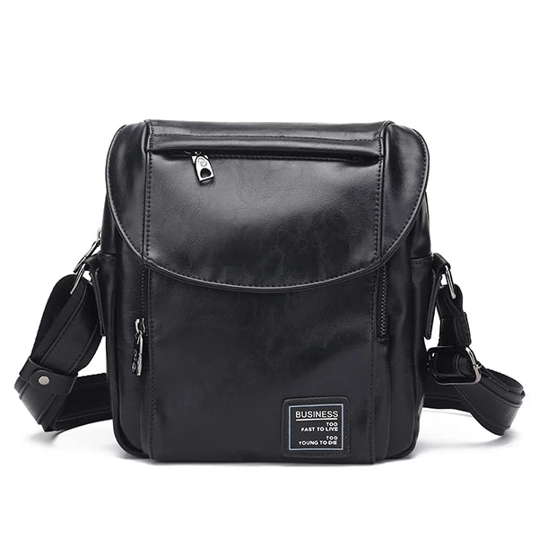Men Shoulder Bag PU Messenger Business Crossbody Bags
