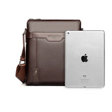 Men Crossbody PU Leather Messenger Bag Small Briefcase Shoulder Bag