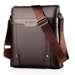 Men Crossbody PU Leather Messenger Bag Small Briefcase Shoulder Bag