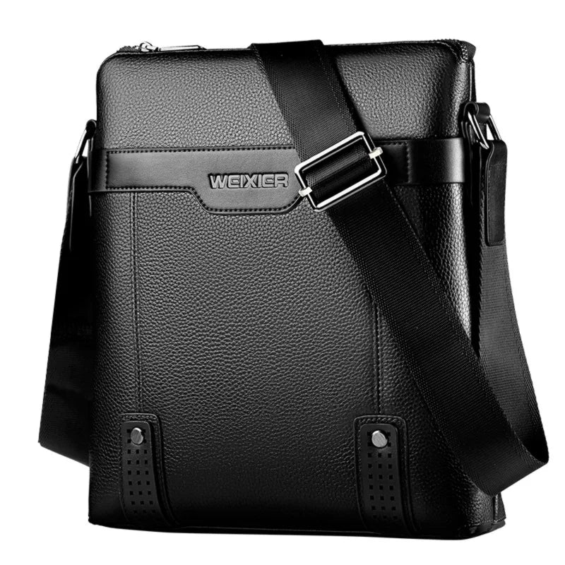 Men Crossbody PU Leather Messenger Bag Small Briefcase Shoulder Bag