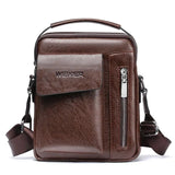 Vintage Leather Crossbody Messenger Bag for Men