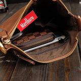 Men Leather Weave Clutch Bag Shoulder Wallet Handy Bag Handbags