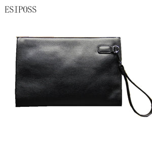 Men Business Clutch Bag PU Leather Envelope Handbag Briefcase