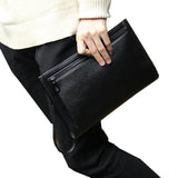 Men Business Clutch Bag PU Leather Envelope Handbag Briefcase